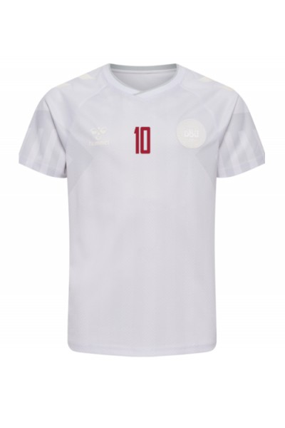 Fotbalové Dres Dánsko Christian Eriksen #10 Venkovní Oblečení MS 2022 Krátký Rukáv